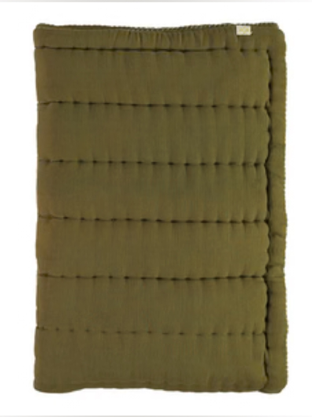 Camomile London Hand Quilted Kids blanket - Khaki - Small